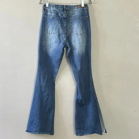 Articles of Society Split Flare Jeans Womens 7 (28"W)Blue Hi-Rise Bell Bottoms - Picture 8 of 15